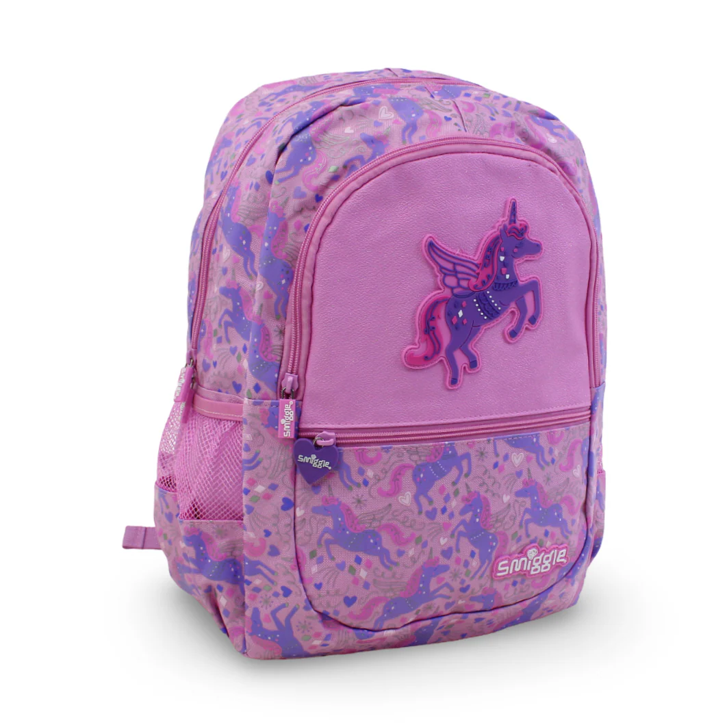 Smiggle Backpack Unicorn Design 17 Inches – Pink