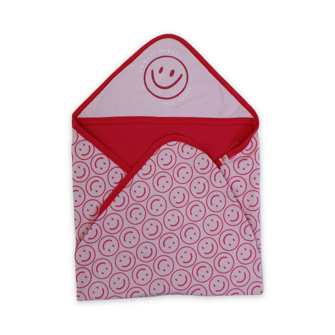 Cotton Baby Blanket – Smile Face Print - Image 4