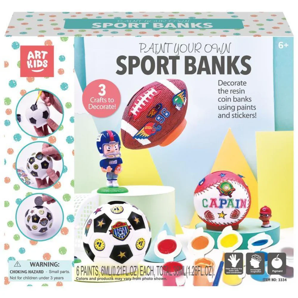 Art Kids Paint Your Own Sport Banks