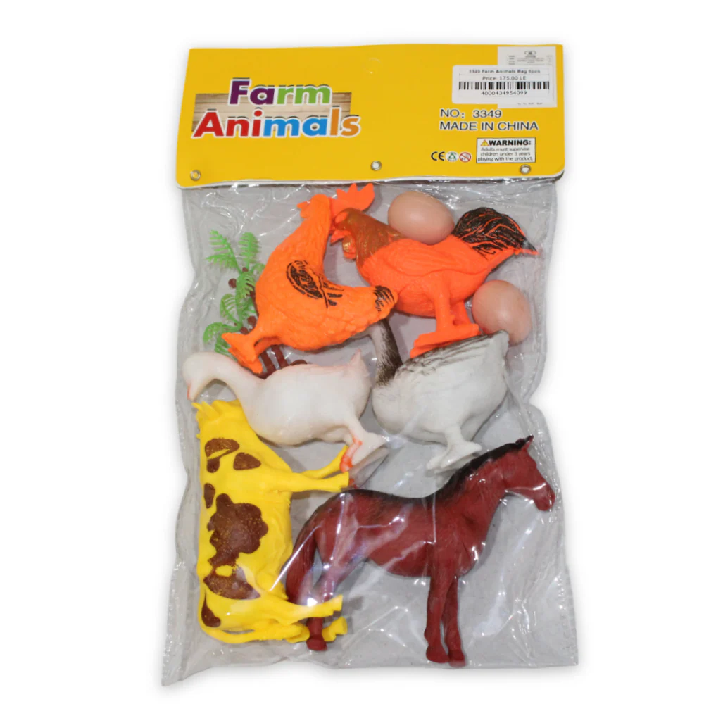 Farm Animals Figures Toy Set – 6 Pcs - Image 2