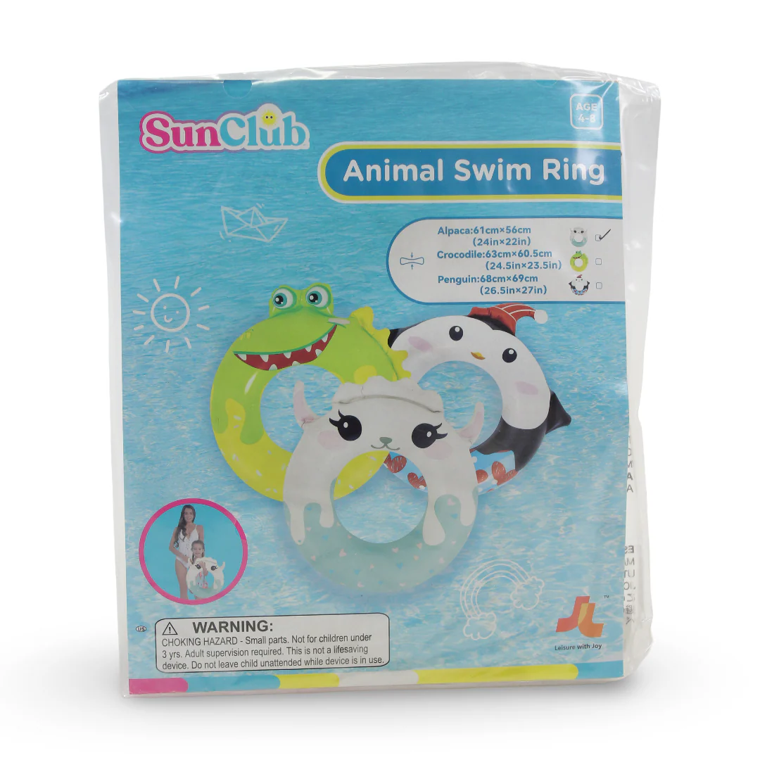 Sun Club Animal Swim Ring 61cm x 56cm (4–8y) – Alpaca - Image 2
