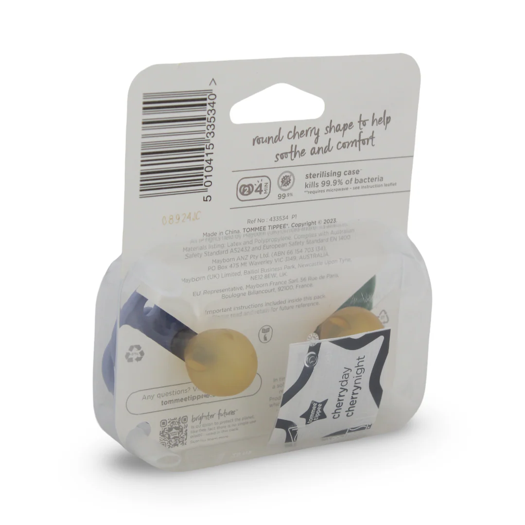 Tommee Tippee Natural Latex Cherry Soothers 18-36m - Image 2