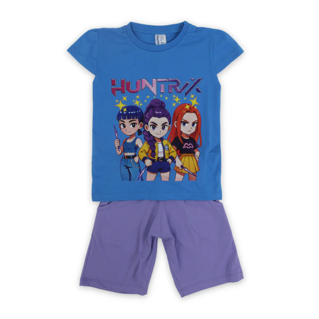 Girls Cotton Pajama – Huntrix Print