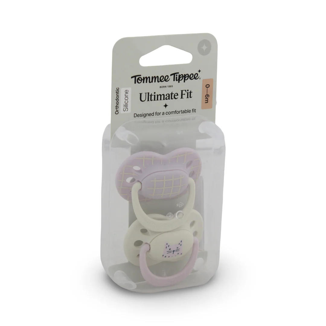 Tommee Tippee Ultimate Fit Orthodontic Silicone Pacifiers 0-6m – Purple