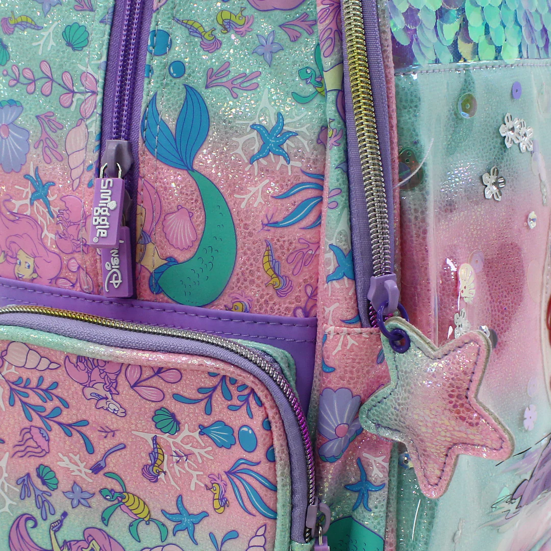 Smiggle Trolley Bag Mermaid Design 18 Inches – Purple - Image 3