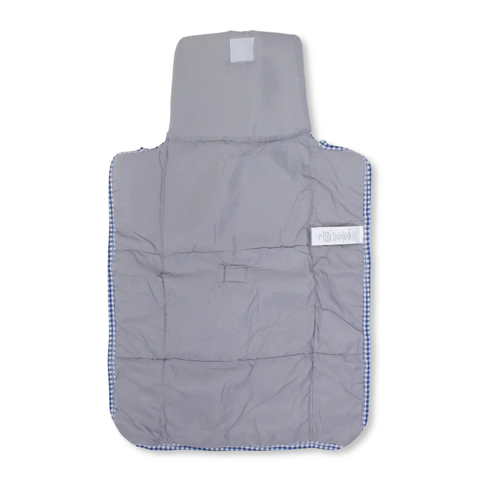 Cotton Baby Changing Mattress – Checkered Blue Design - Image 2