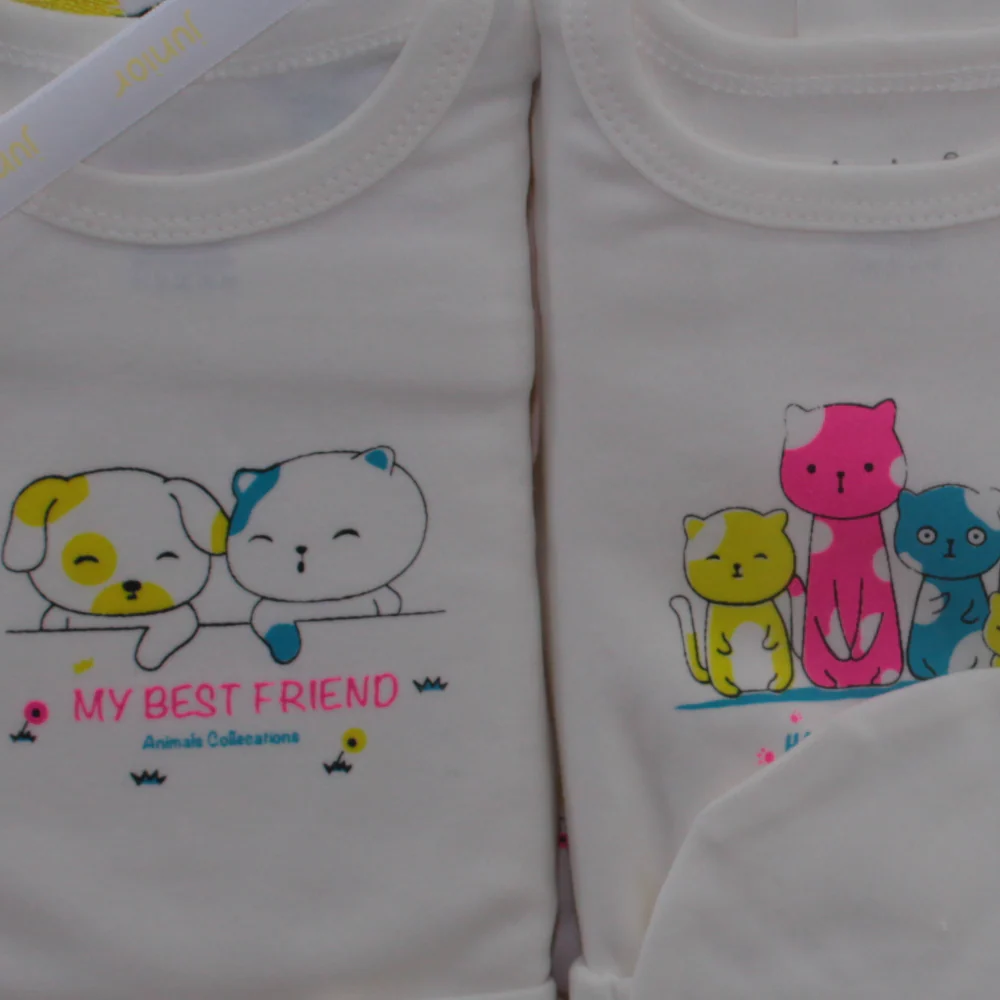 Unisex Baby Cotton Gift Box – Off-White with “My Best Friend” Design 20 Pcs (0-3m) - Image 3