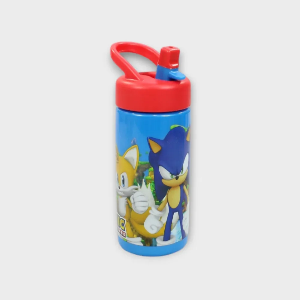 Stor Sonic The Hedgehog Sports Water Bottle with Straw and Built-in Handle 410ml - Image 2