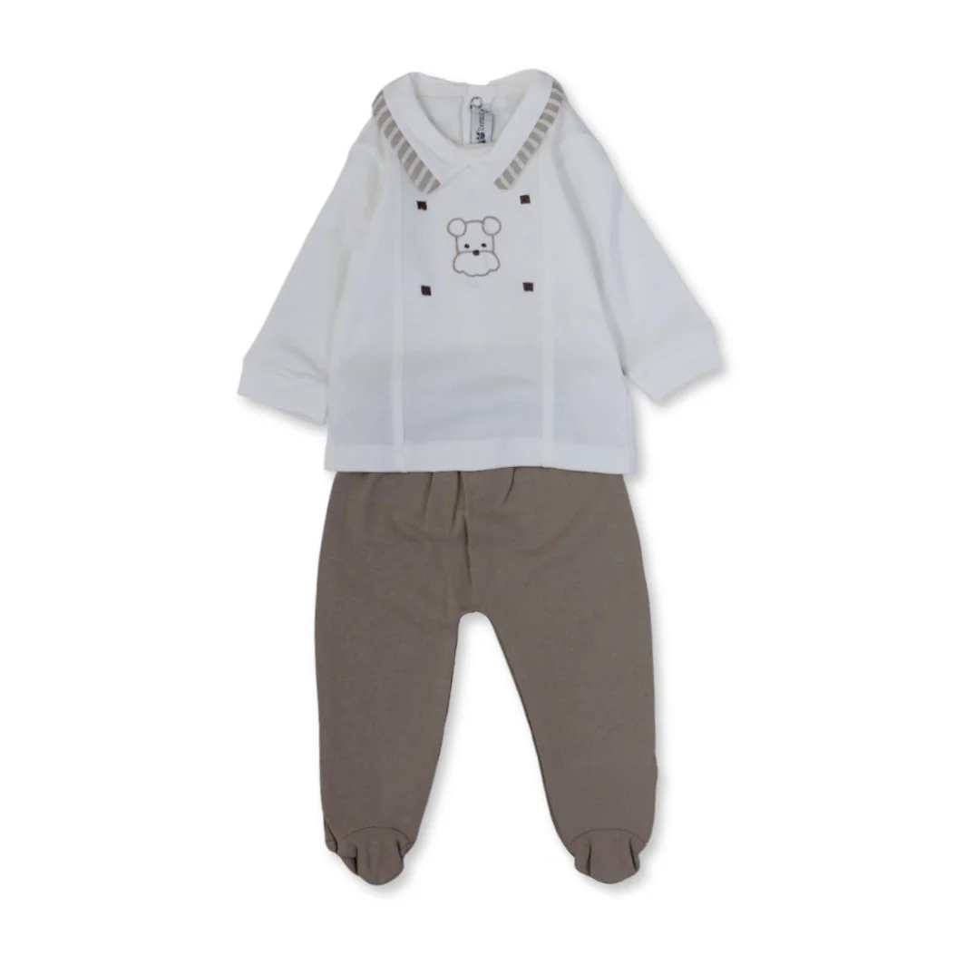 Baby Boys Cotton Pajama – with Puppy Print