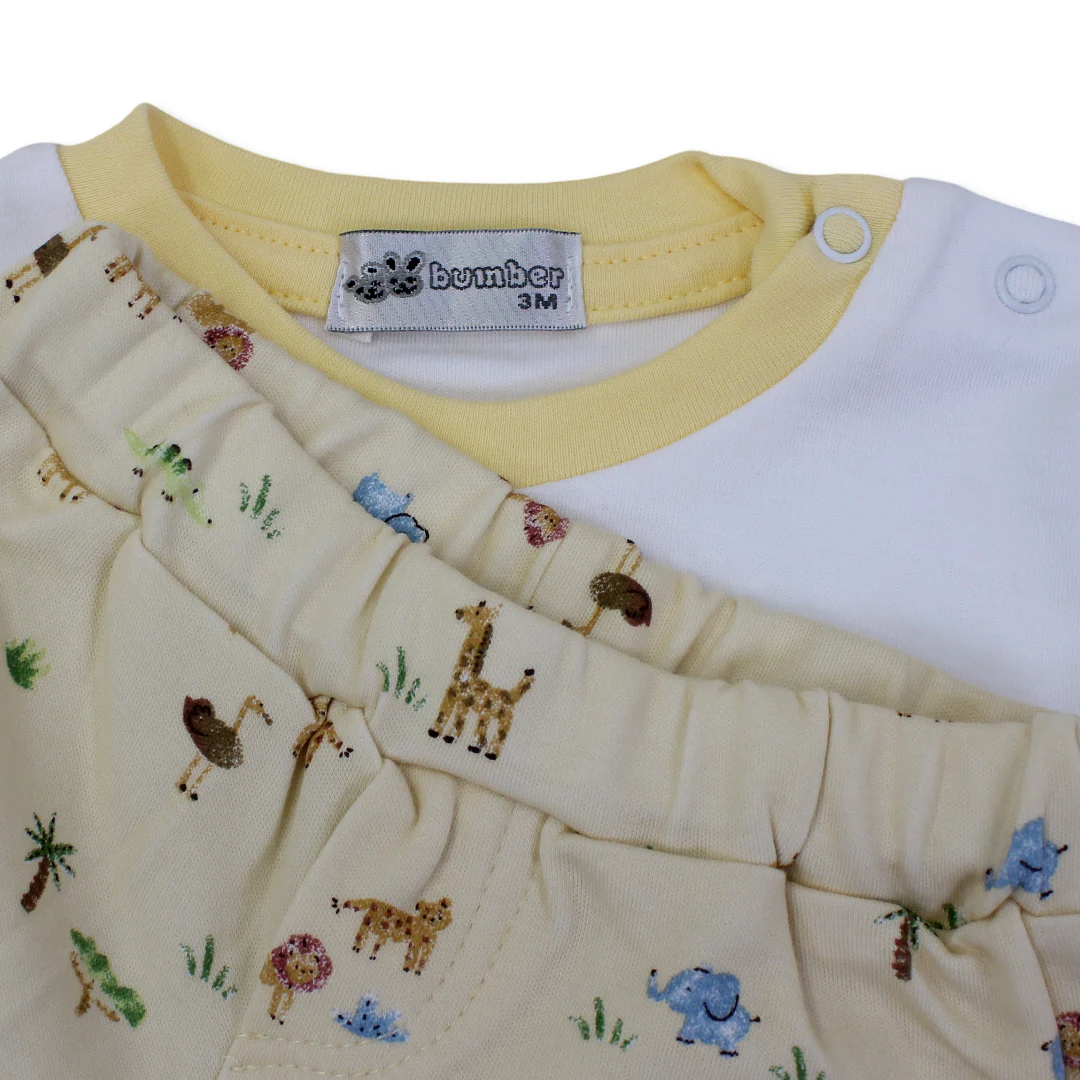 Baby Boys Cotton Pajama – Animals Print - Image 3