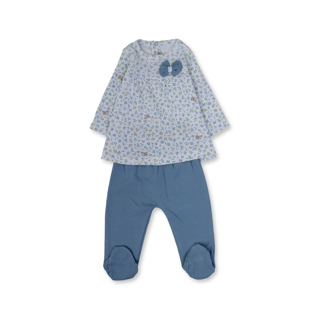 Baby Girls Cotton Pajama – with Bows Design - Image 4