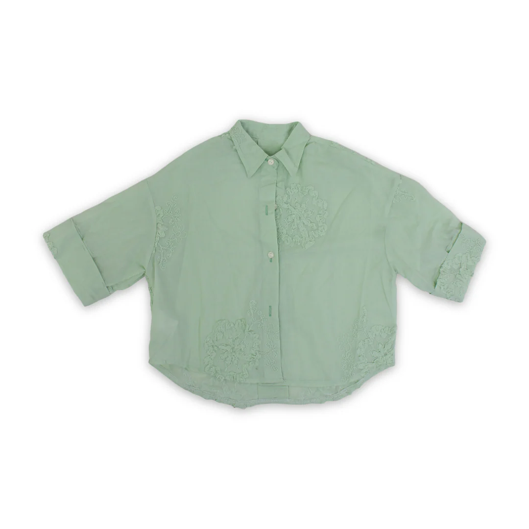 Girls Cotton Blouse – Mint