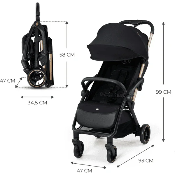Kinderkraft Apino Compact Stroller - Black - Image 7