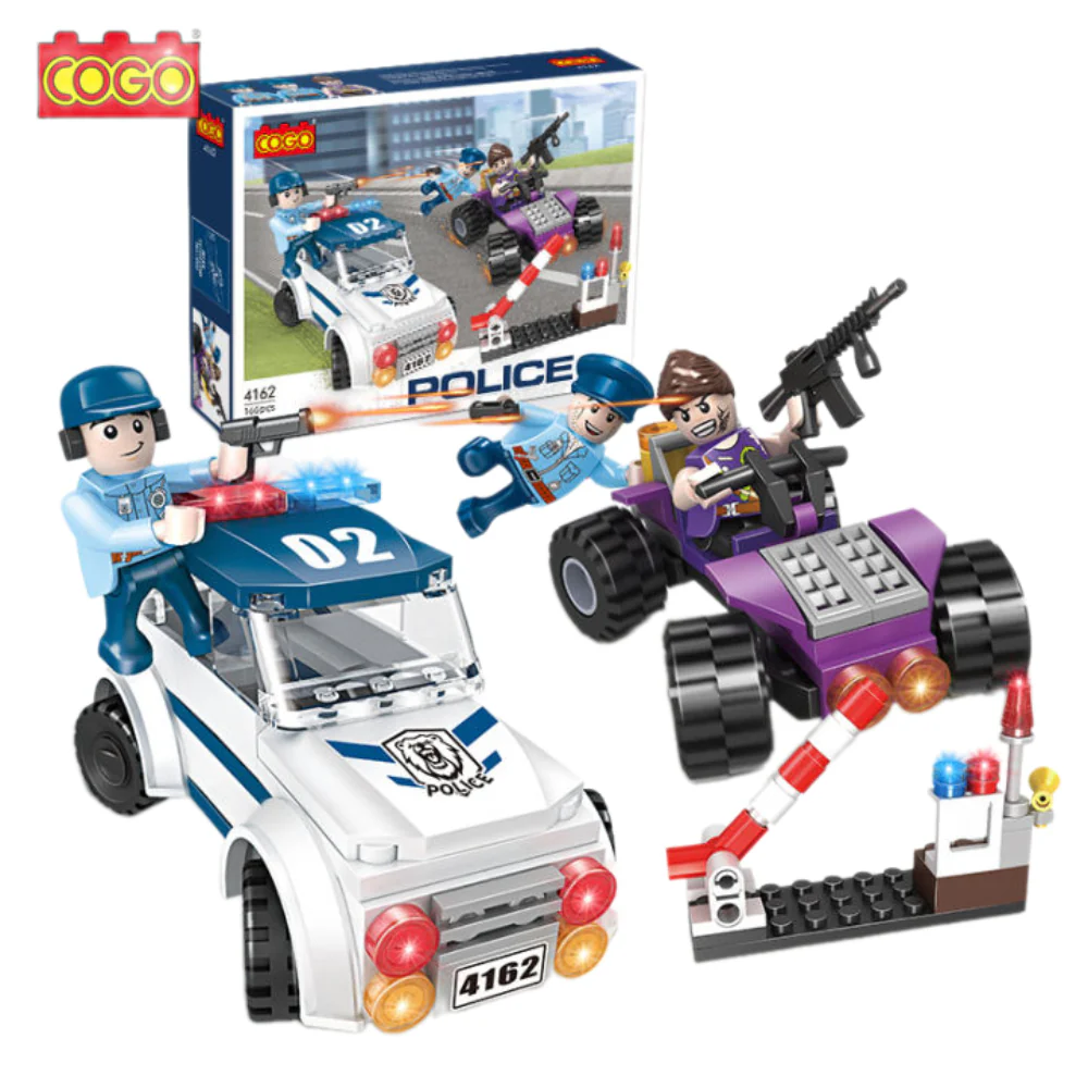 Cogo Police Chase Building Blocks Set – 166Pcs