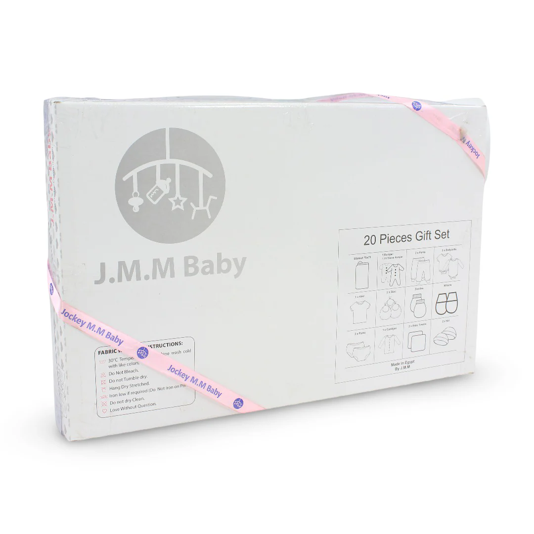 Baby Girls Gift Clothes Box – White* Pink with "Princess" Print 3-6m (20Pcs) - Image 2