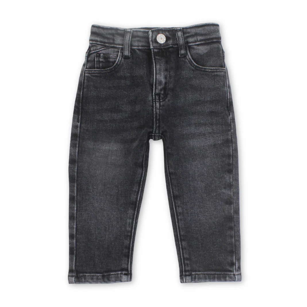 Baby Boys Denim Pants – Dark Grey