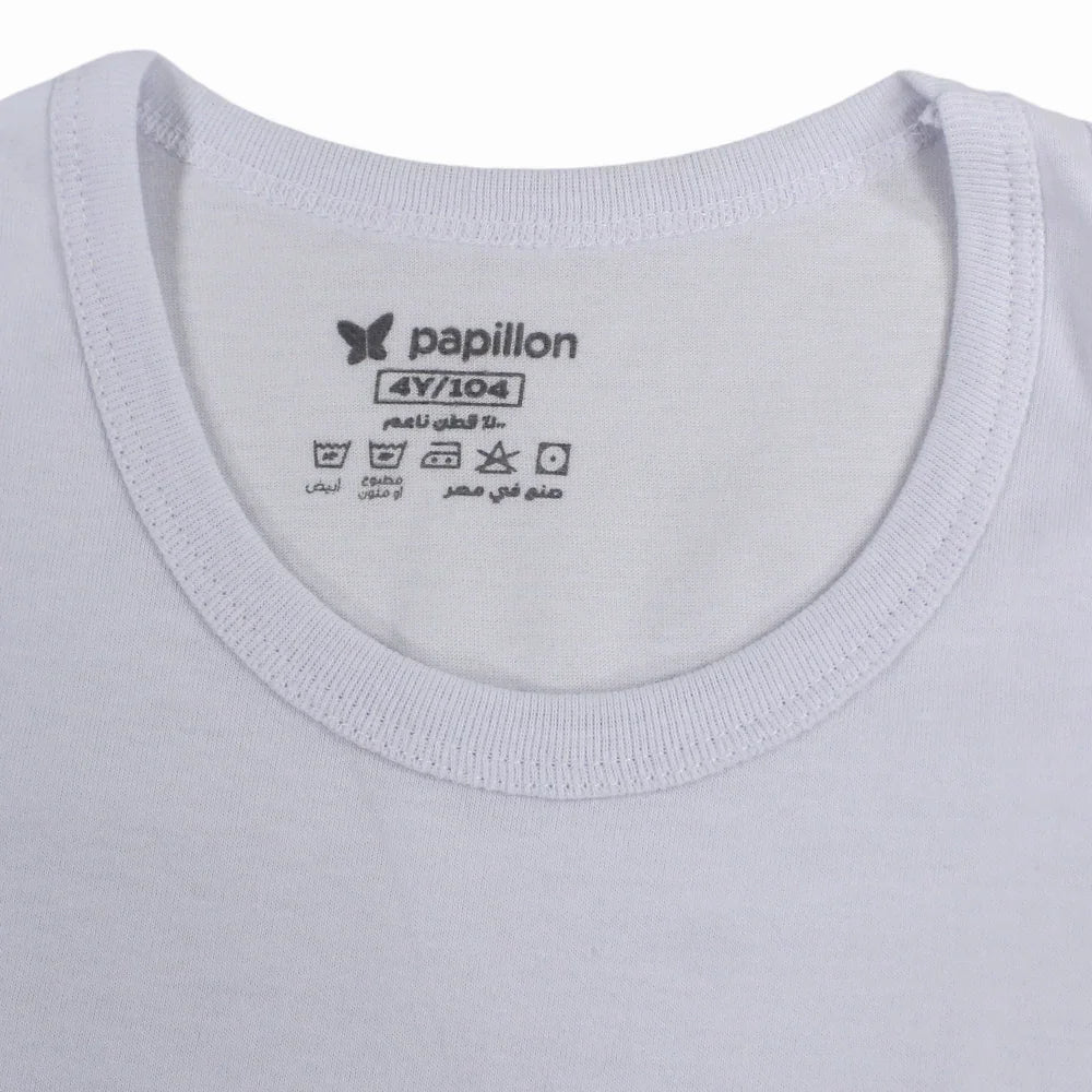 Boys Cotton Sleeveless Undershirt – White - Image 4