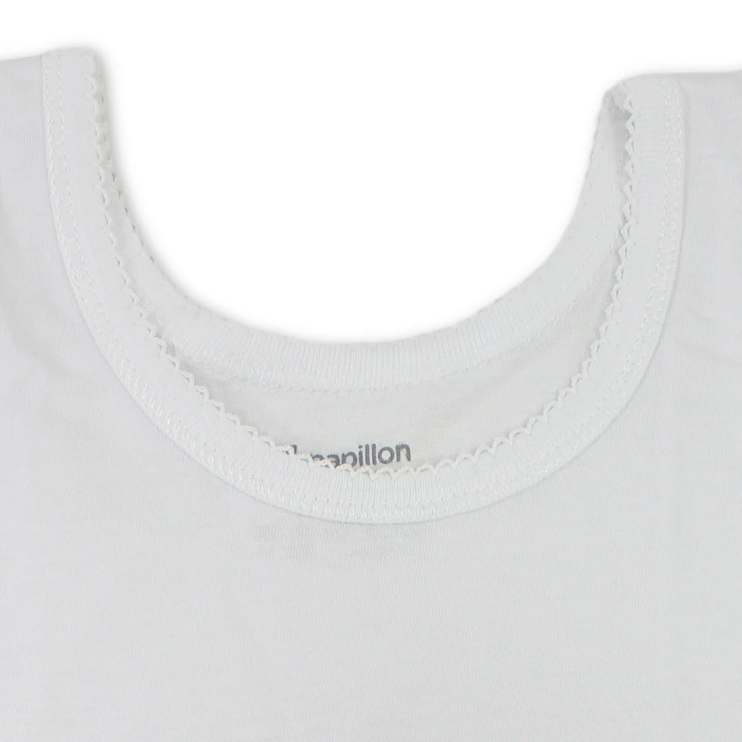 Girls Cotton Sleeveless Undershirt – White - Image 4
