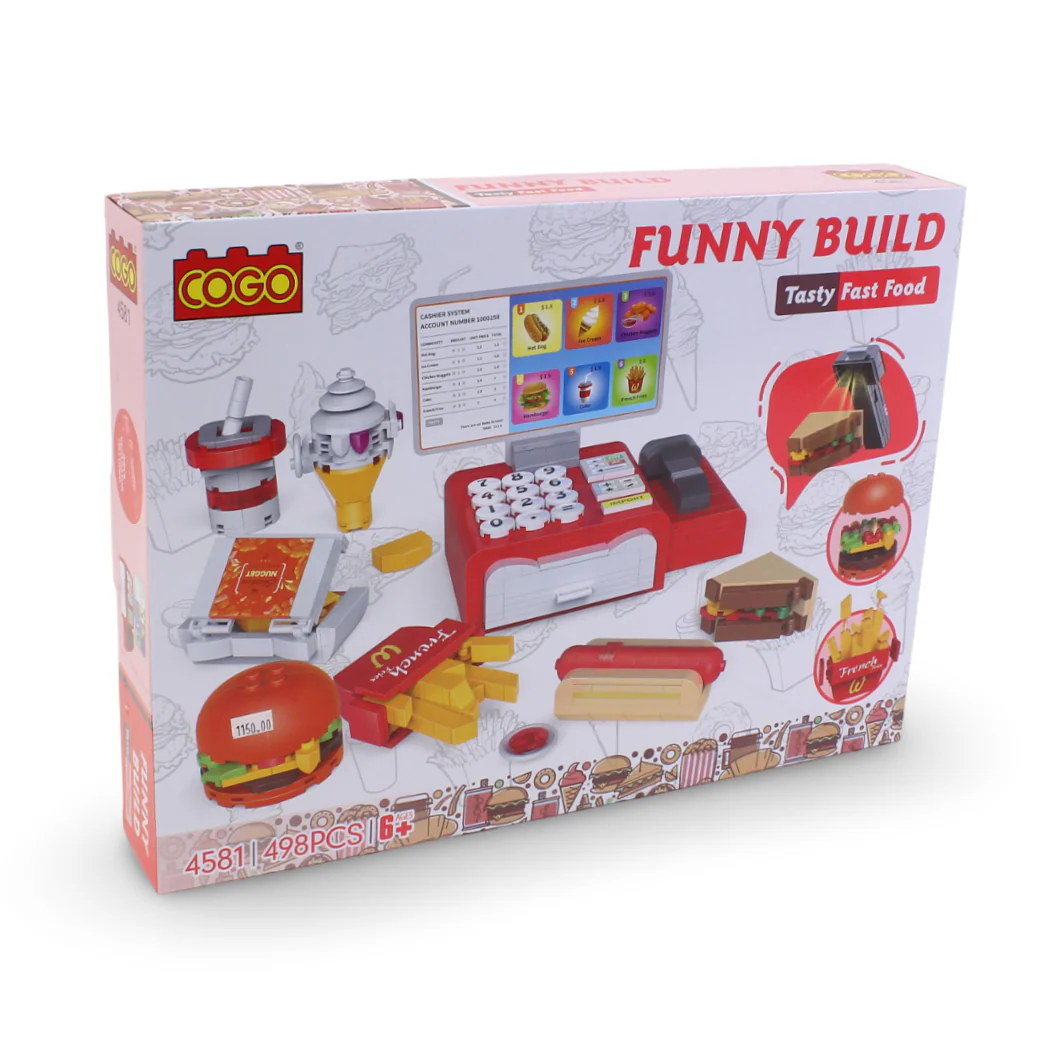 Cogo Funny Build Tasty Fast Food Building Blocks Set – 498 Pcs - Image 2