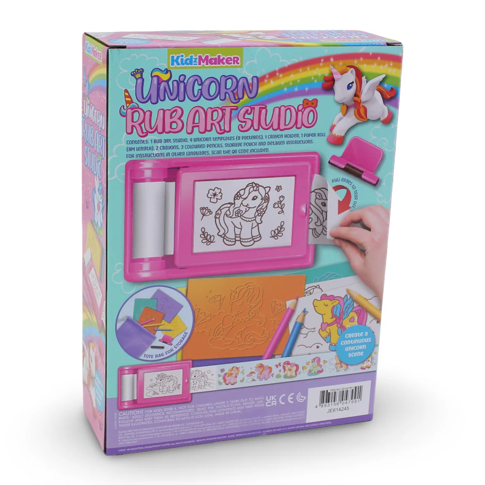 4M Unicorn Rub Art Studio Creative Craft Kit - Image 2