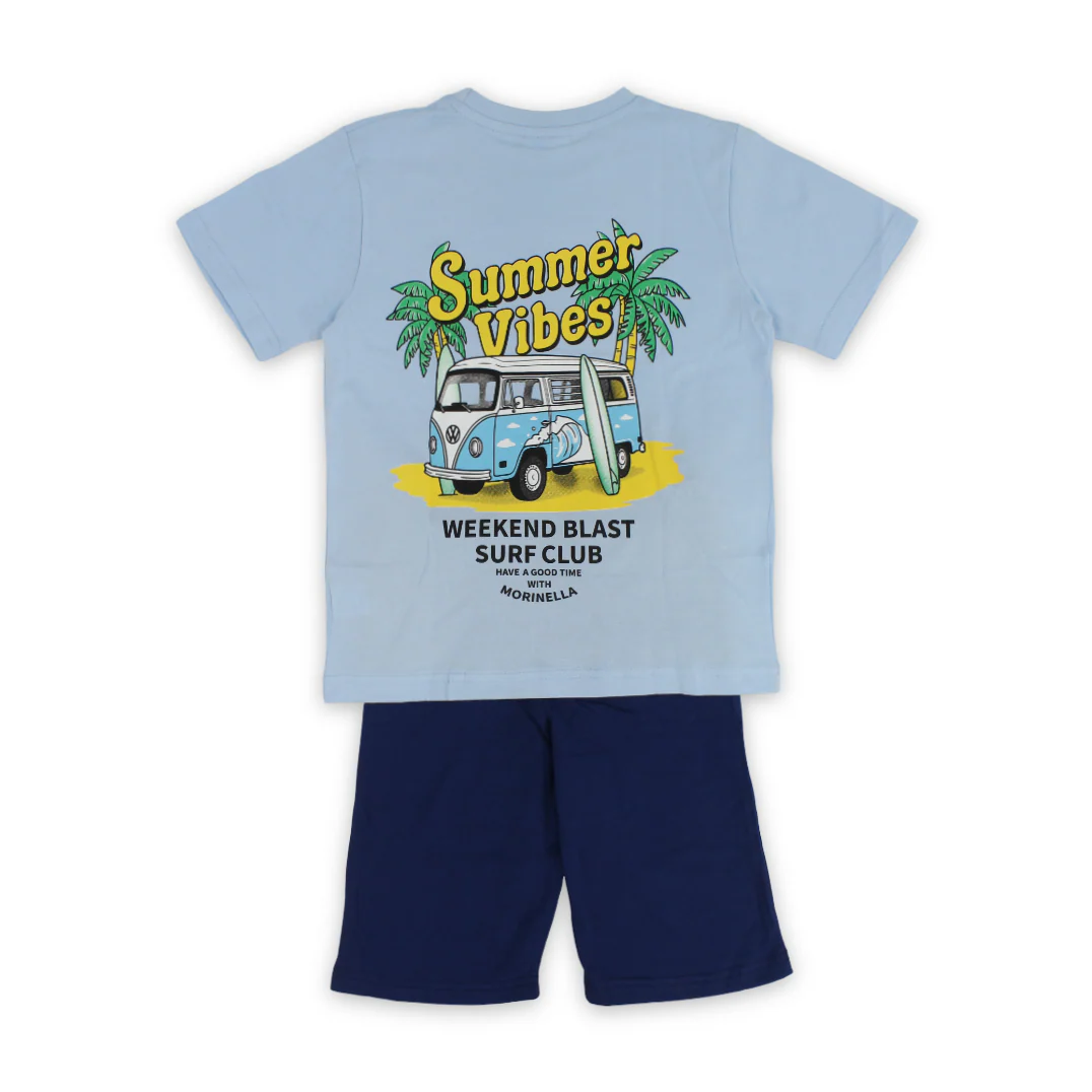Boys Cotton Outfit Set – "Summer Vibes" Print - Image 2