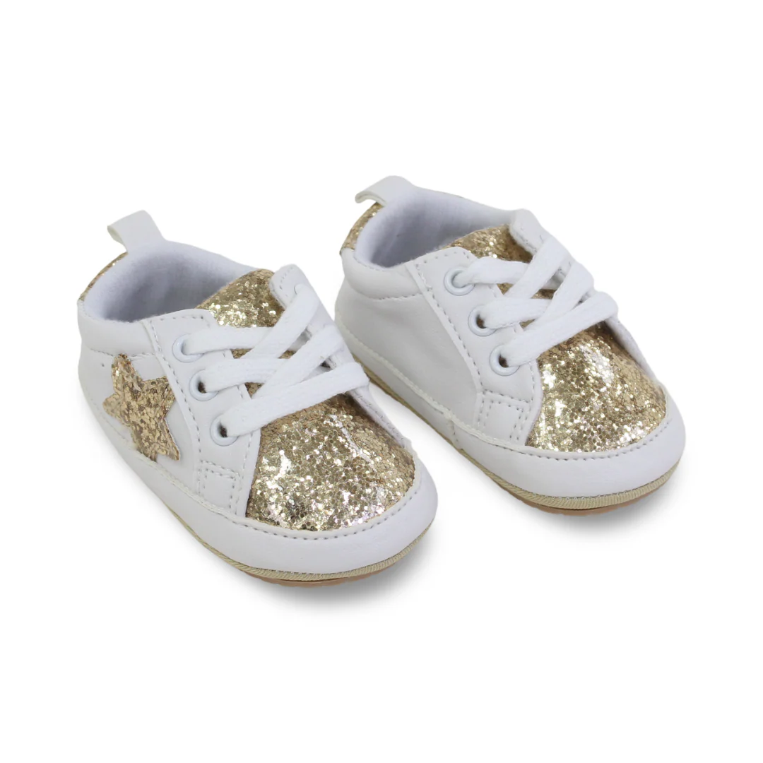 Baby Girls Leather Shoes – with Glitter - Image 7