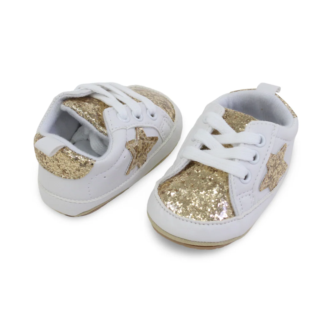Baby Girls Leather Shoes – with Glitter - Image 8