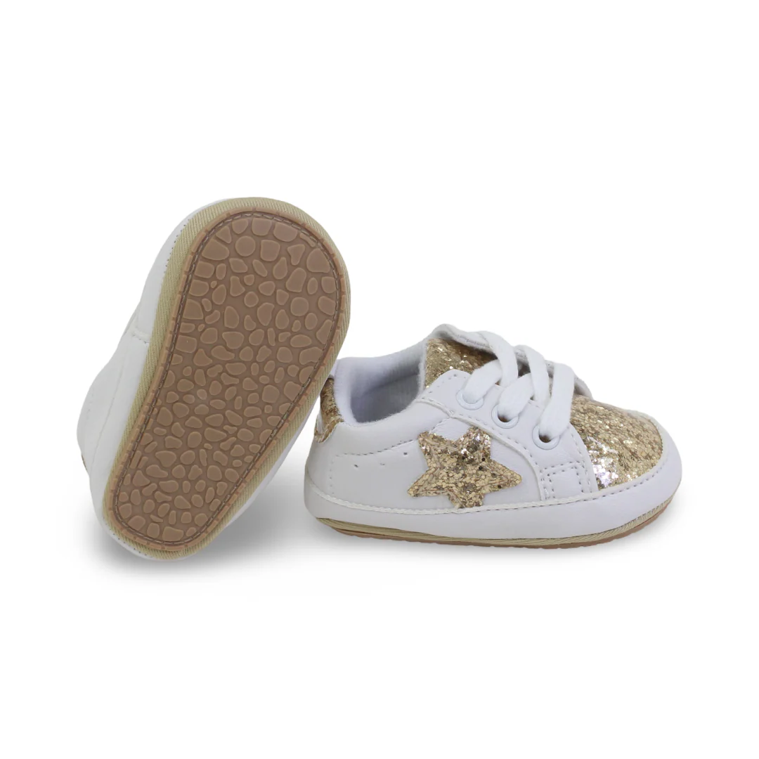 Baby Girls Leather Shoes – with Glitter - Image 9