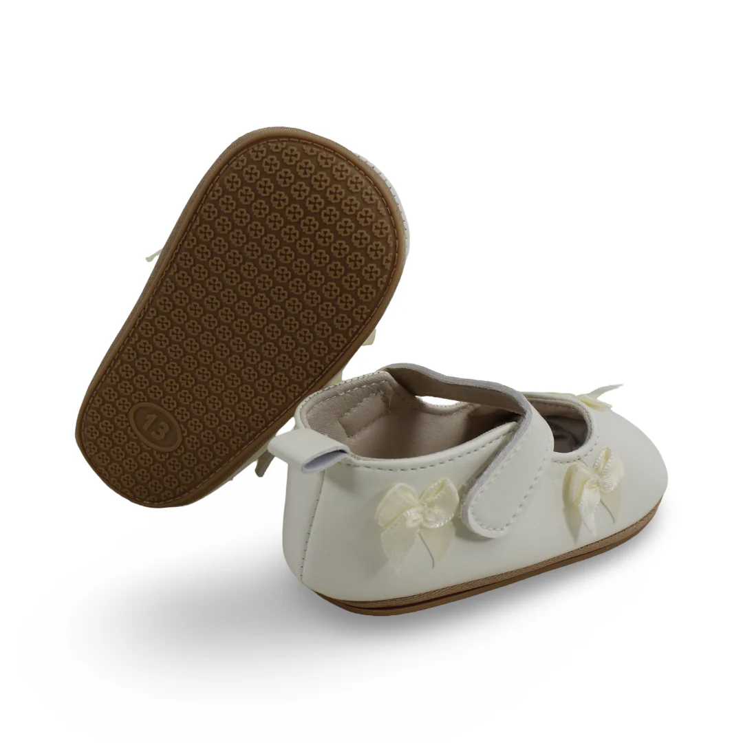 Baby Girls Leather Ballerina – with Stan Bows Design - Image 6