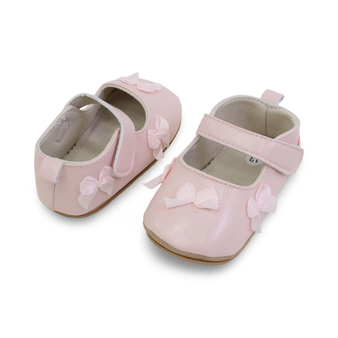 Baby Girls Leather Ballerina – with Stan Bows Design - Image 8