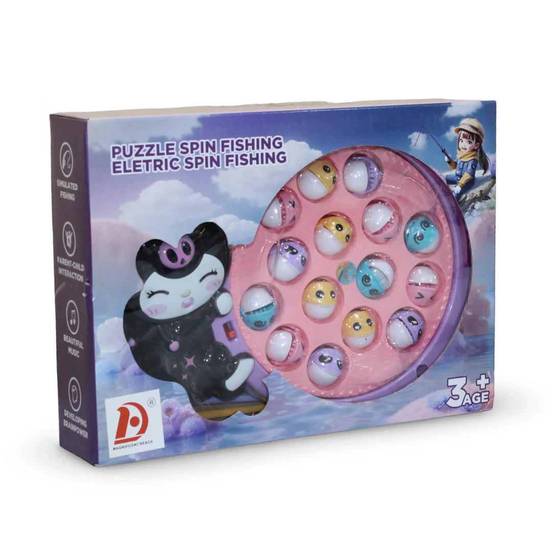 Puzzle Electric Spin Fishing Toy – Kuromi - Image 2