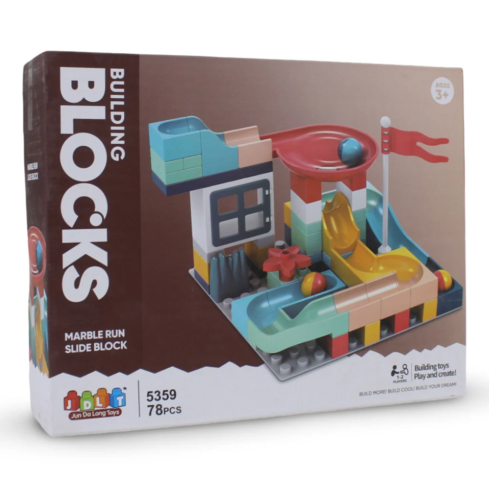 Marble Run Slide Blocks – 78 Pieces - Image 2