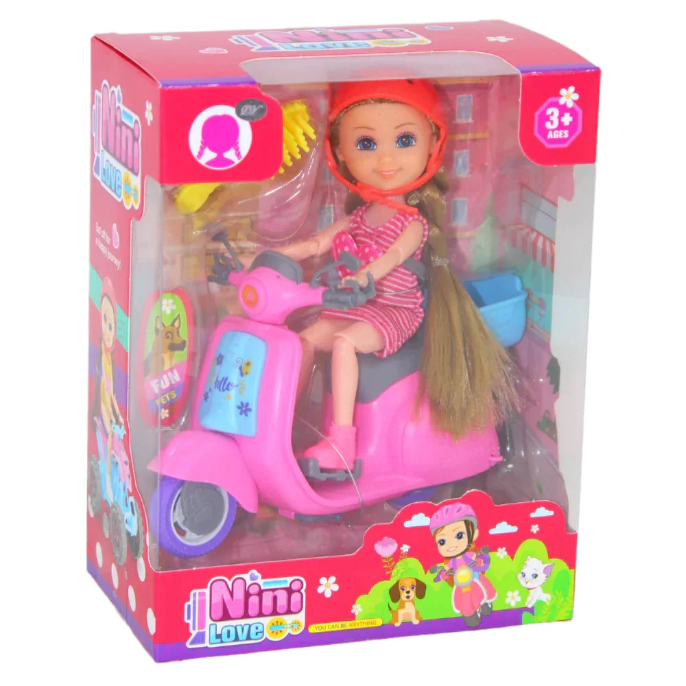 Nini Love Little Doll – Pink Motorcycle - Image 2