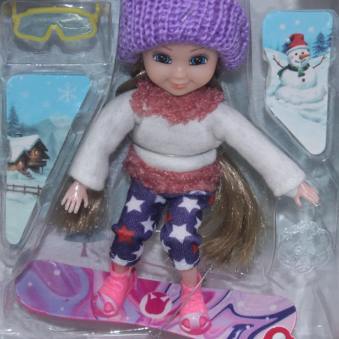 Nini Love Snowboarder Doll Set – Purple - Image 4