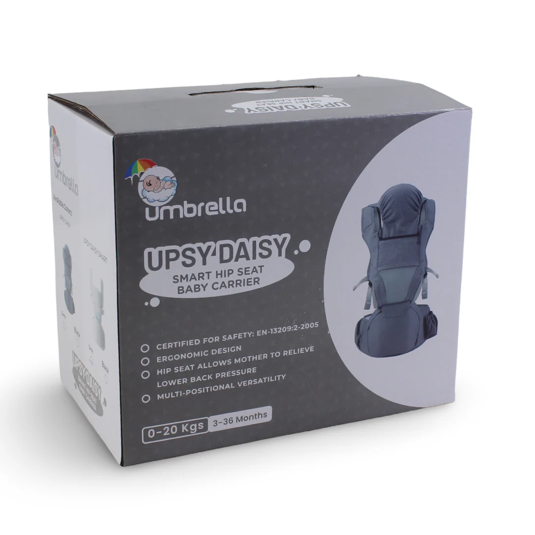 Umbrella Upsy Daisy Smart Hip Seat Baby Carrier – Beige - Image 4
