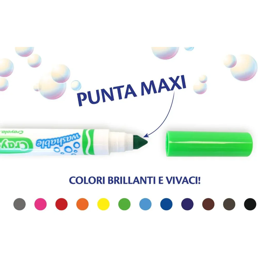 Crayola Washable Markers – 12 Colors - Image 10