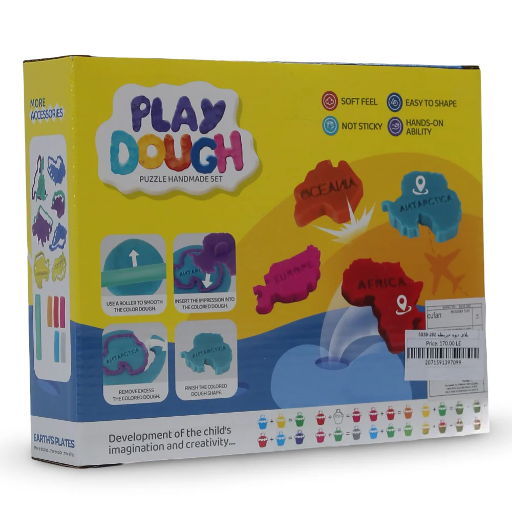 Cufan Play Dough Map Set – Fun Modeling Clay Map for Kids - Image 2