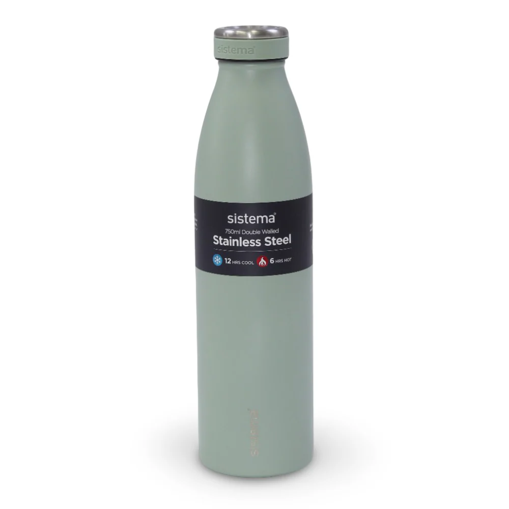 Sistema Double Walled Stainless Steel Water Bottle 750ml – Mint