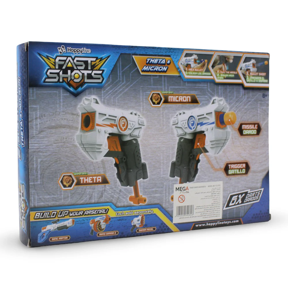 Fast Shots 2 Blaster Pack – Dual Foam Launchers with 6 Soft Darts - Image 2
