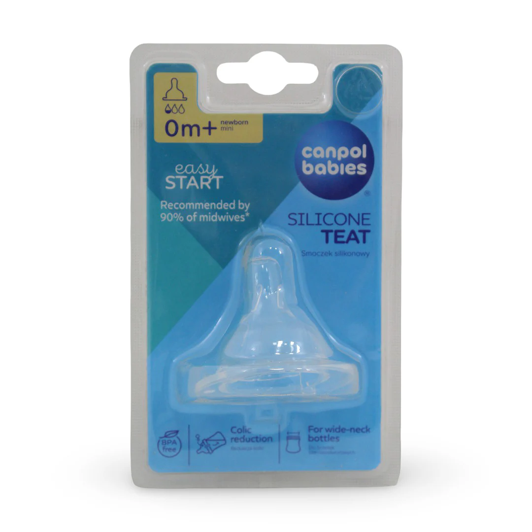 Canpol Babies Wide Neck Feeding Bottle Nipple Easy Start 0-3m - Image 2
