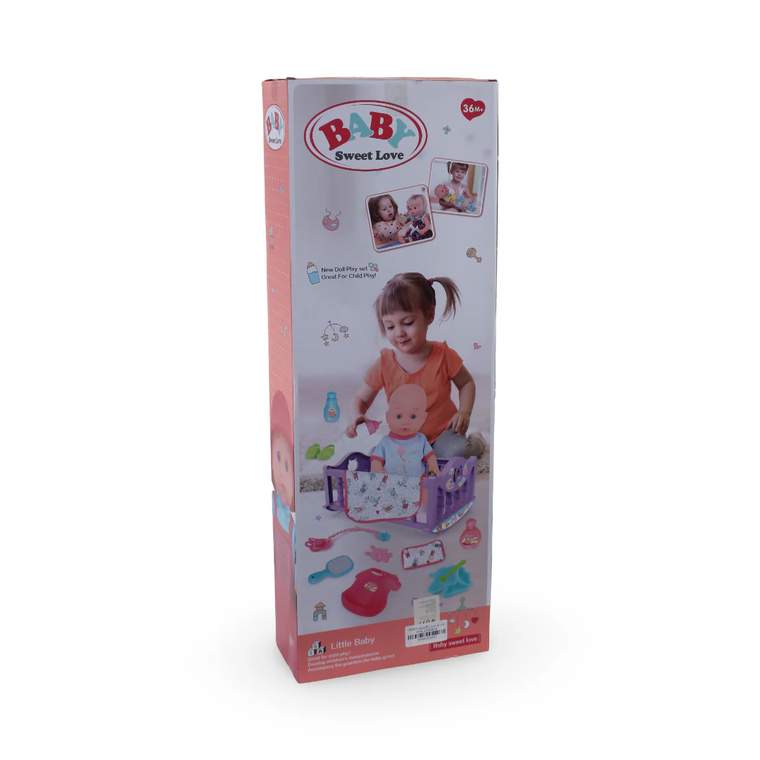 Doll with Bed & Accessories - Image 2