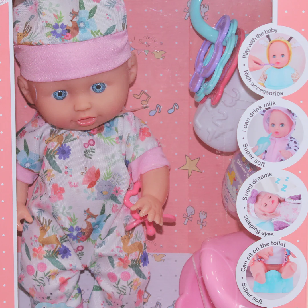 Doll with Bed & Accessories - Image 3