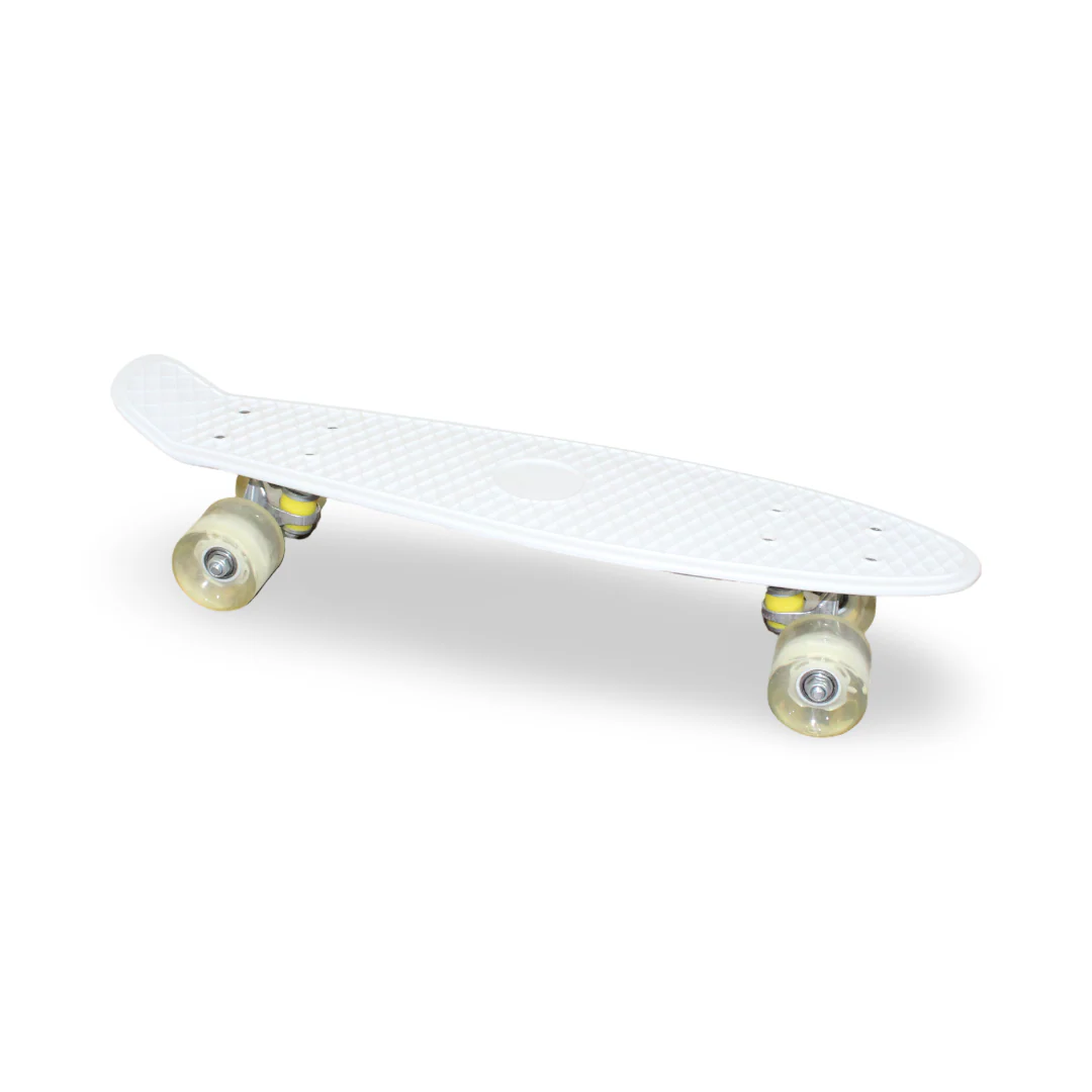 Skateboard 22.5 Inches LED Light-up Wheels – White - Image 2