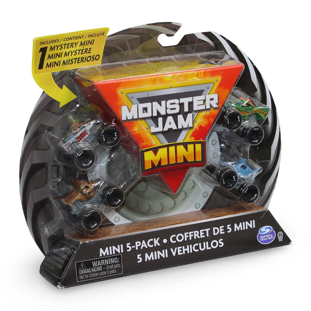 Monster Jam Mini Vehcles - 5 Pack