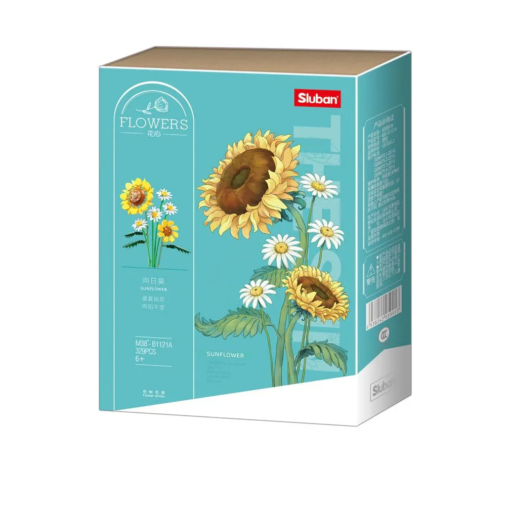 Sluban Flowers Sunflower Bricks Set - 329 Pcs - Image 2