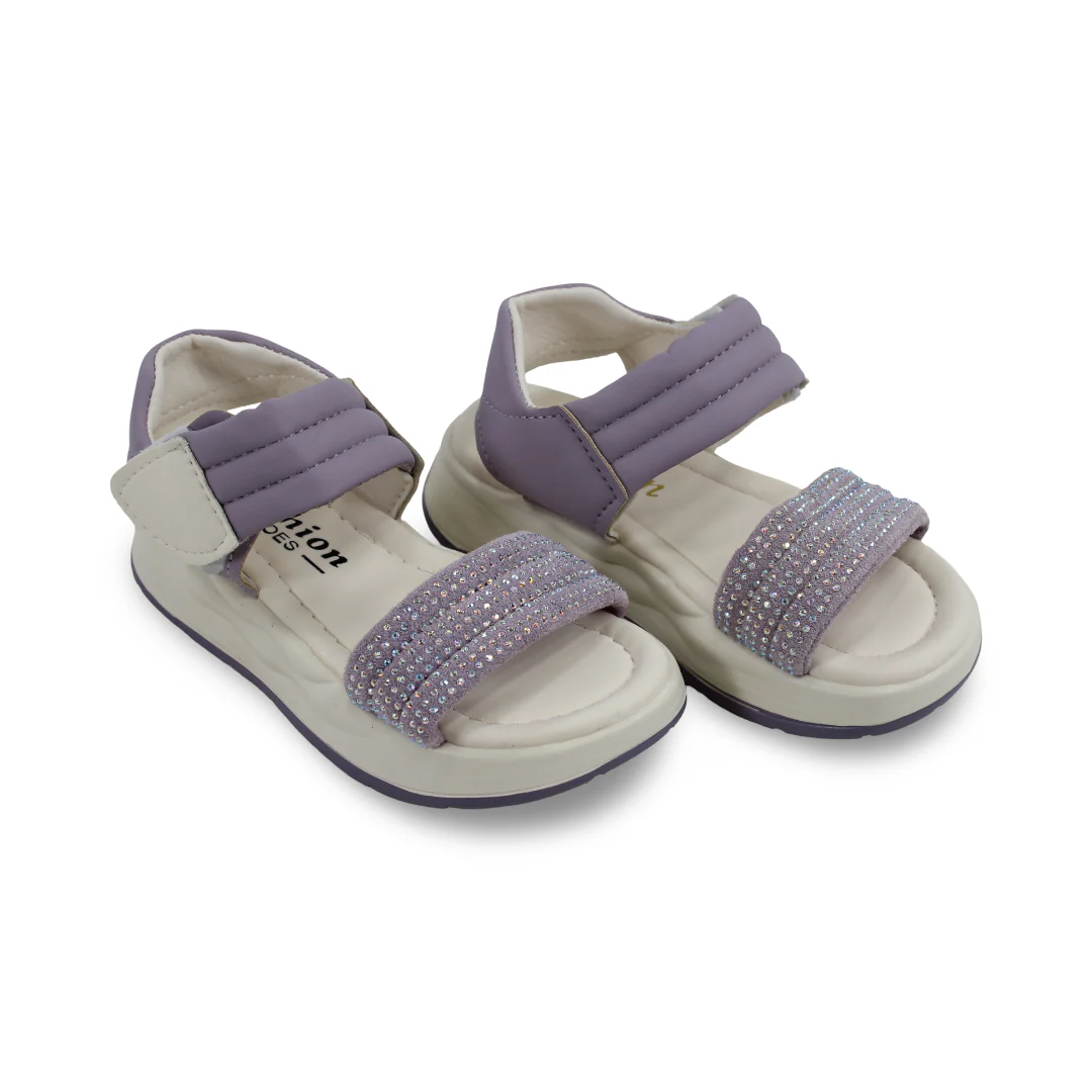 Girls Leather Sandal – Purple
