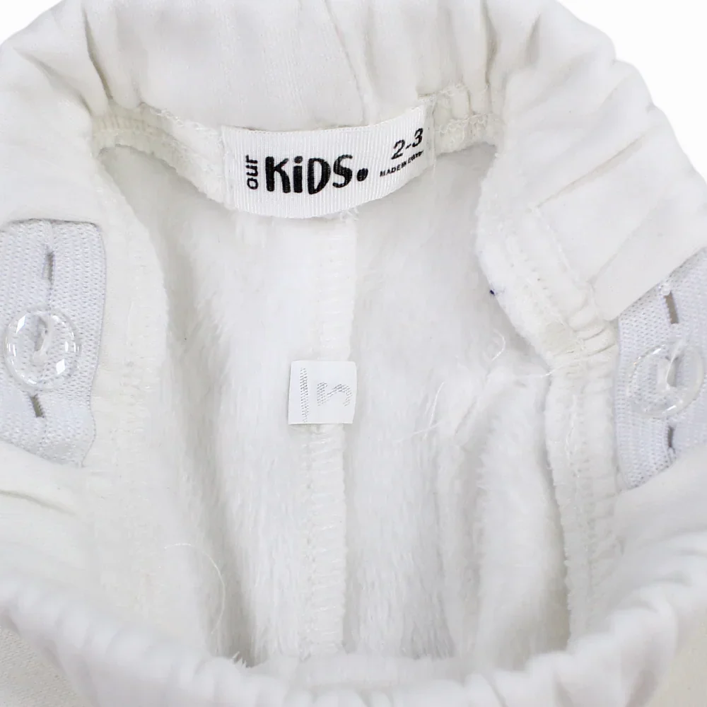 Girls Soft & Stretchy Everyday Leggings – Off-White - Image 4