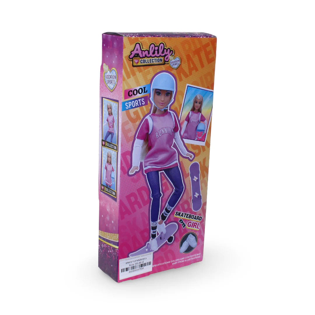 Anlily Collection Skate Board Girl Doll
