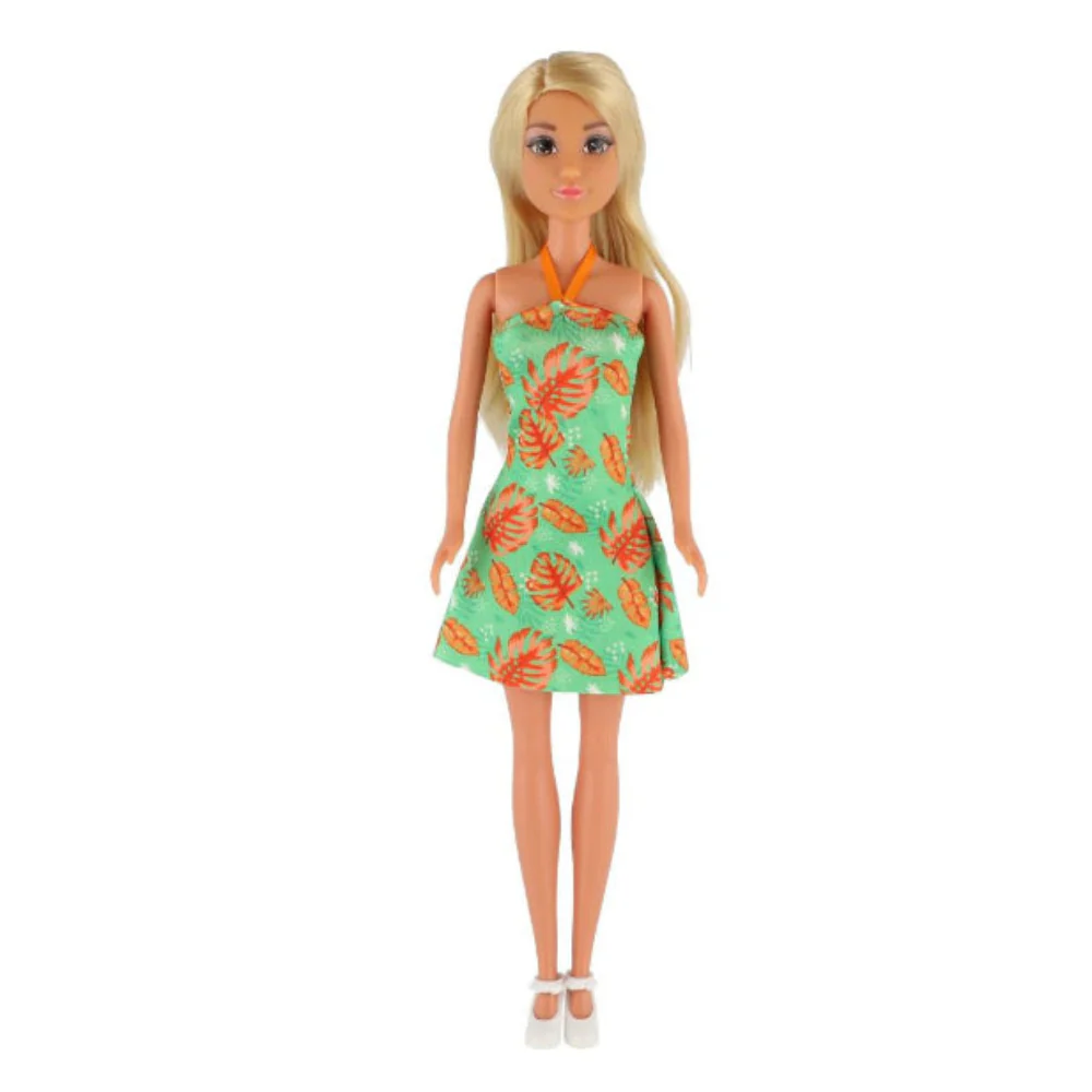 Cufan Anlily Fashion Doll – Green Printed Dress Collection - Image 2