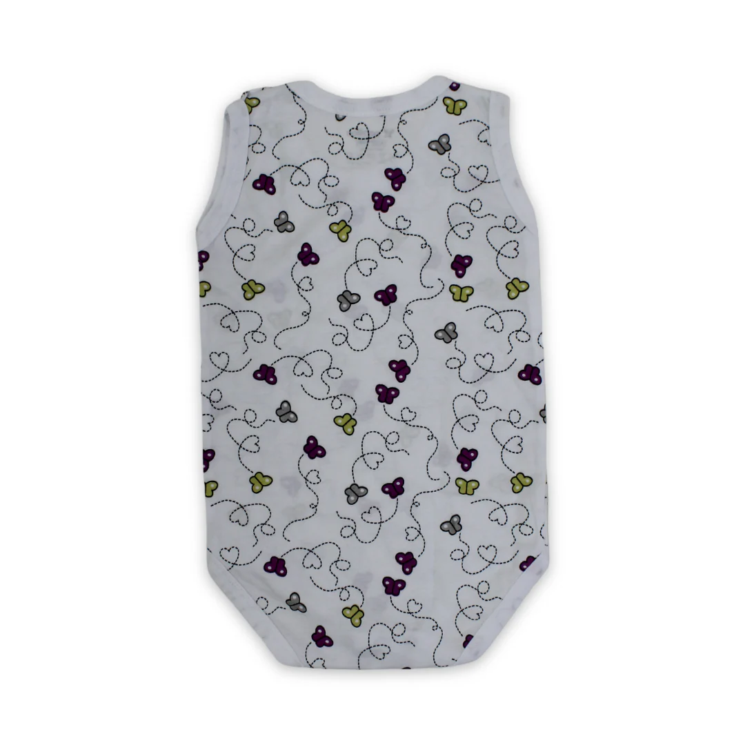 Unisex Baby Cotton Bodysuit – White - Image 2